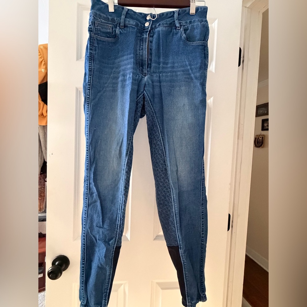 Horze Women’s Blue Denim Full Seat Jodhpurs